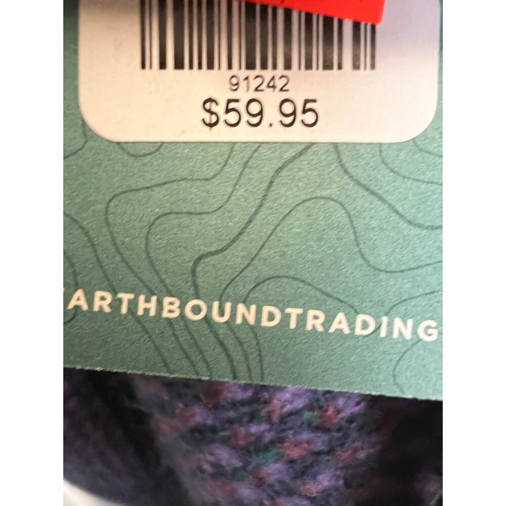 NWT Earthbound Trading Butterfly Knit Kimono Cardigan Purple Boho Festival Wrap - Picture 4 of 4